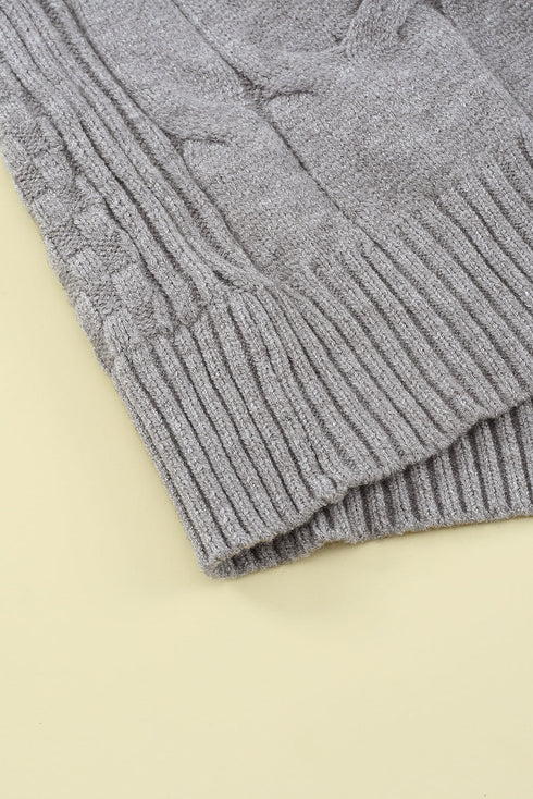 V-Neck Twist Knitted Vest Sweater